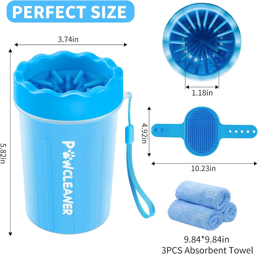 7-in-1 Dog Paw Cleaner Kit (Medium, Blue)