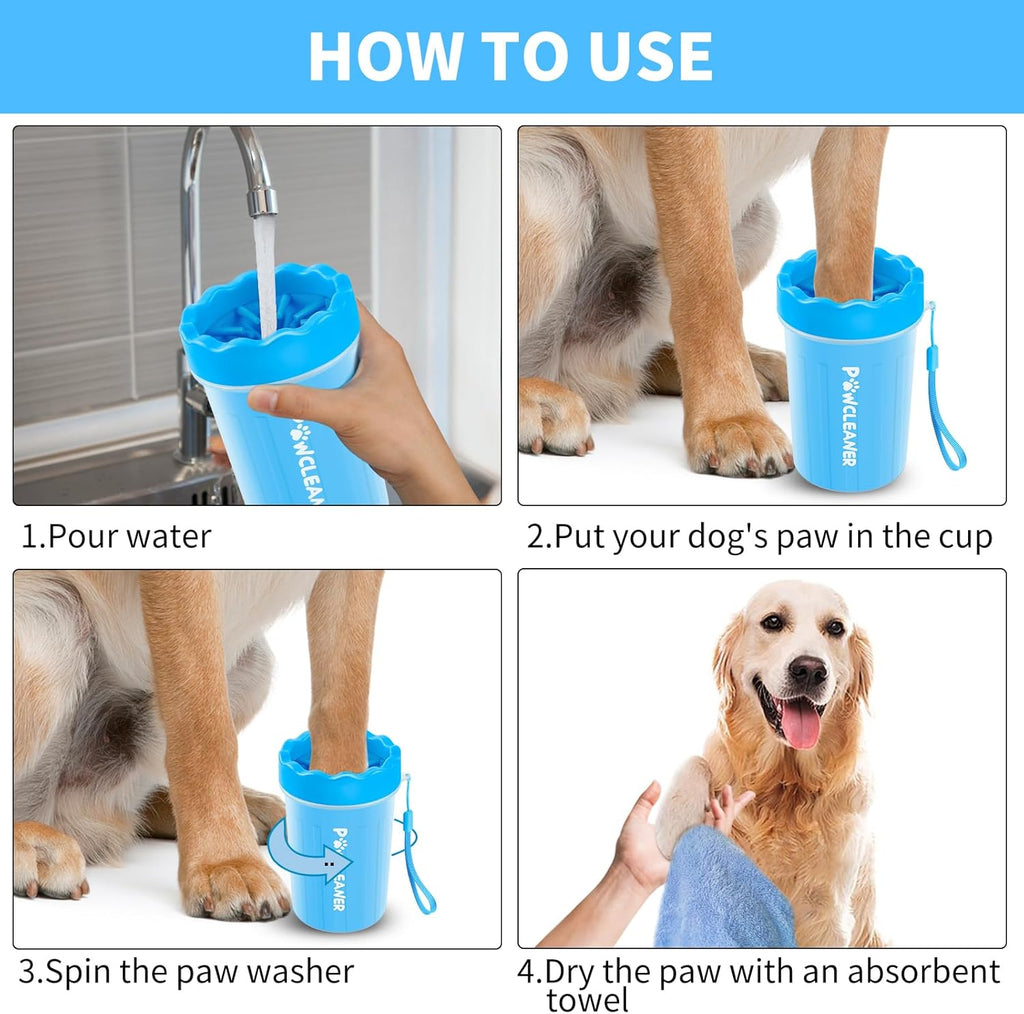 7-in-1 Dog Paw Cleaner Kit (Medium, Blue)